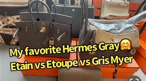 Hermes Etain Birkin Sellier vs Hermes Etoupe Lindy 26 vs Gris 